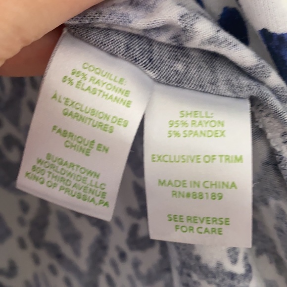 Lilly Pulitzer Blue & White Blouse - Size XS - Picture 6 of 7